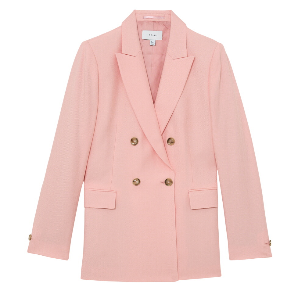 REISS Magda Double-Breasted Peak-Lapel Suit Jacket